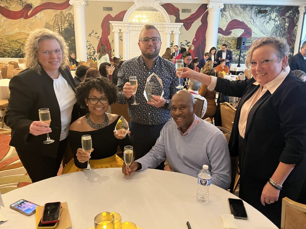 UM Health-West DEI steering committee members celebrate at the Diversity and Inclusion Awards, Oct. 13, 2023.